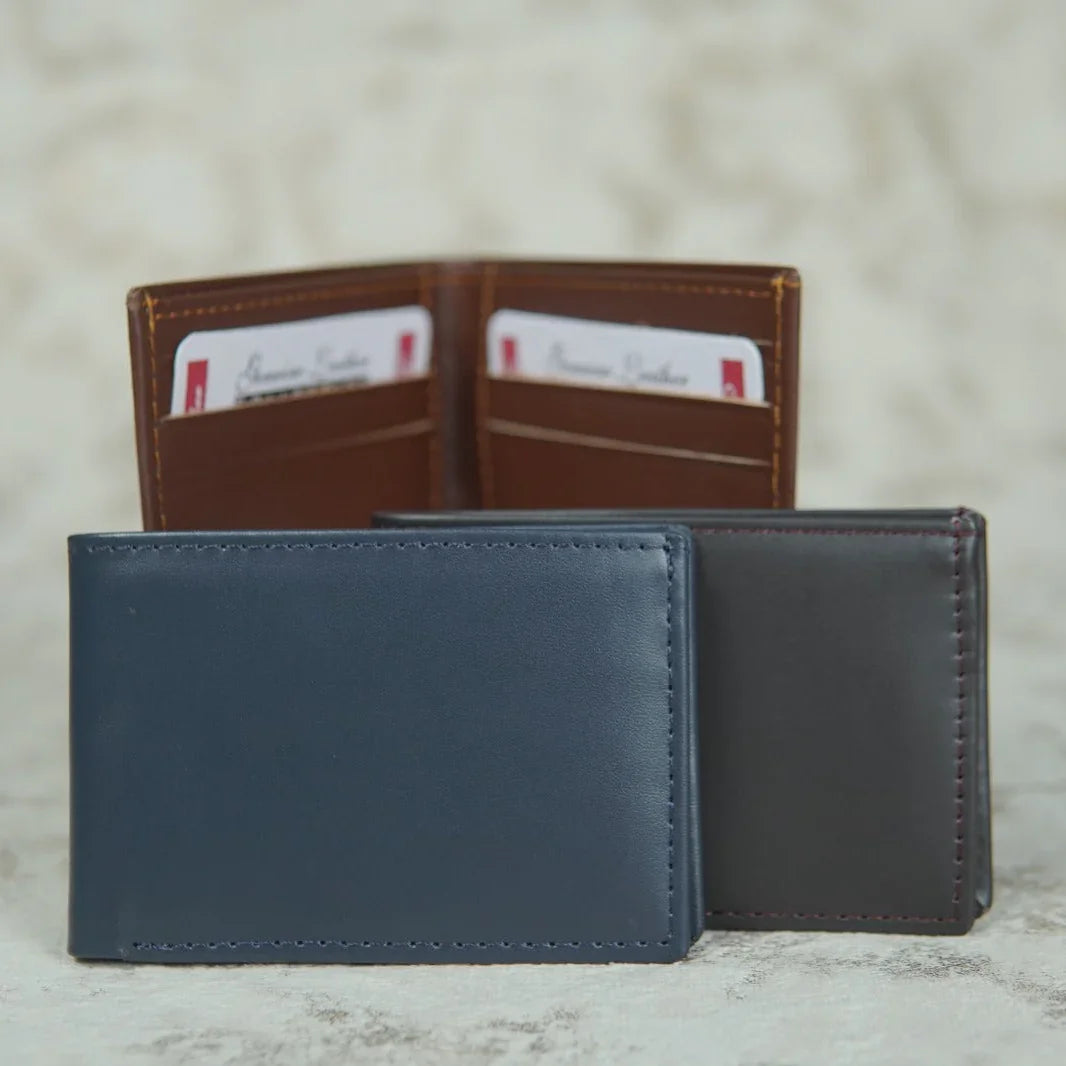Classic Slim Leather Bifold Wallet for Men